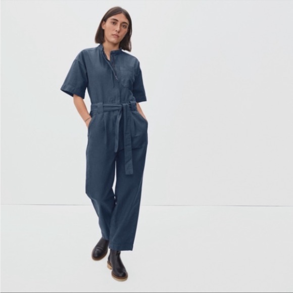 Everlane Pants - NWT Everlane Fatigue Short Sleeve Jumpsuit In Arc Blue